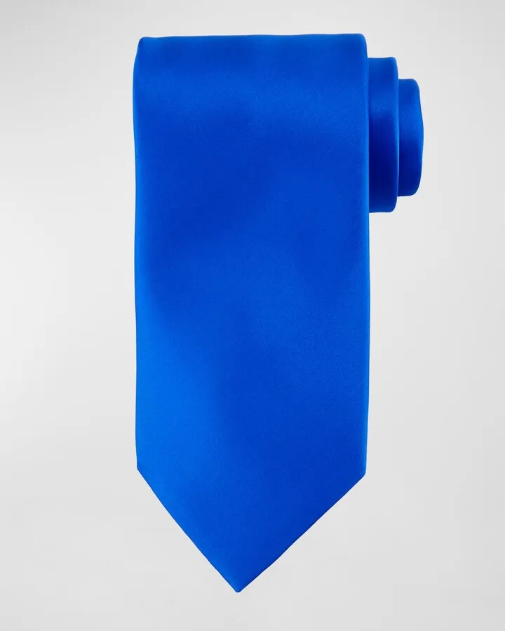 Solid Silk Satin Tie