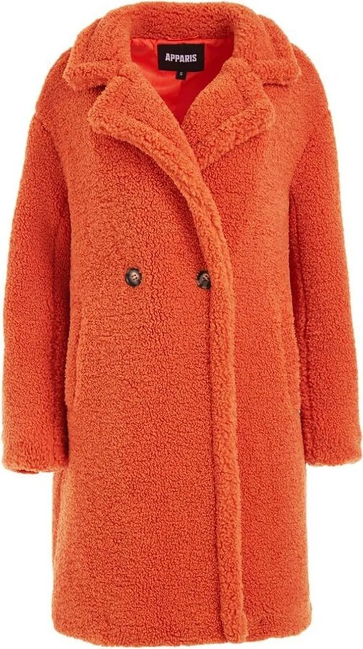 Faux-Shearling Double-Breasted Coat