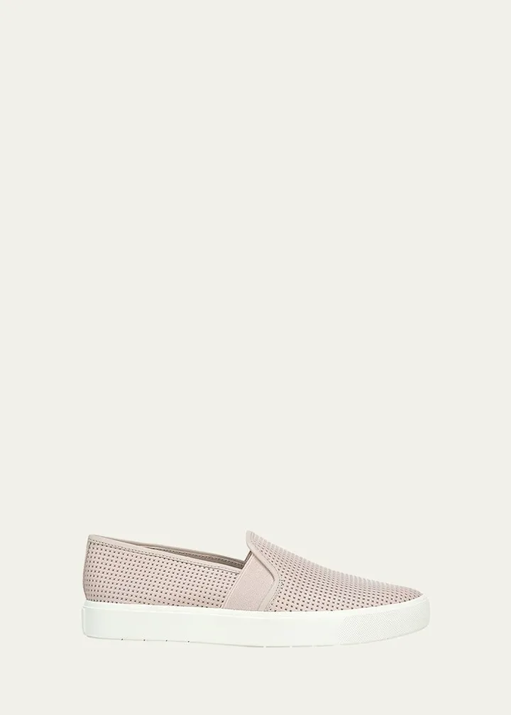 Blair Perforated Leather Slip-On Sneakers