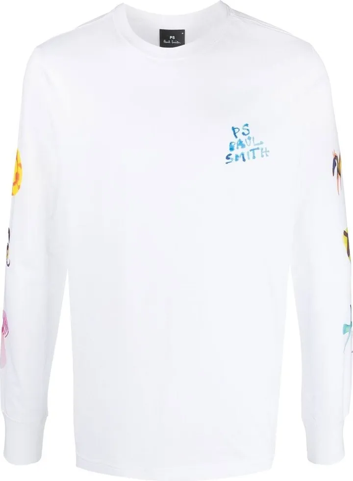 logo-print long-sleeved T-shirt
