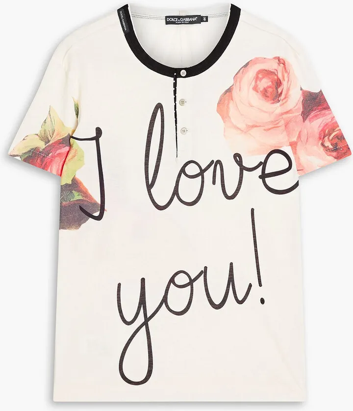 Printed cotton-jersey T-shirt