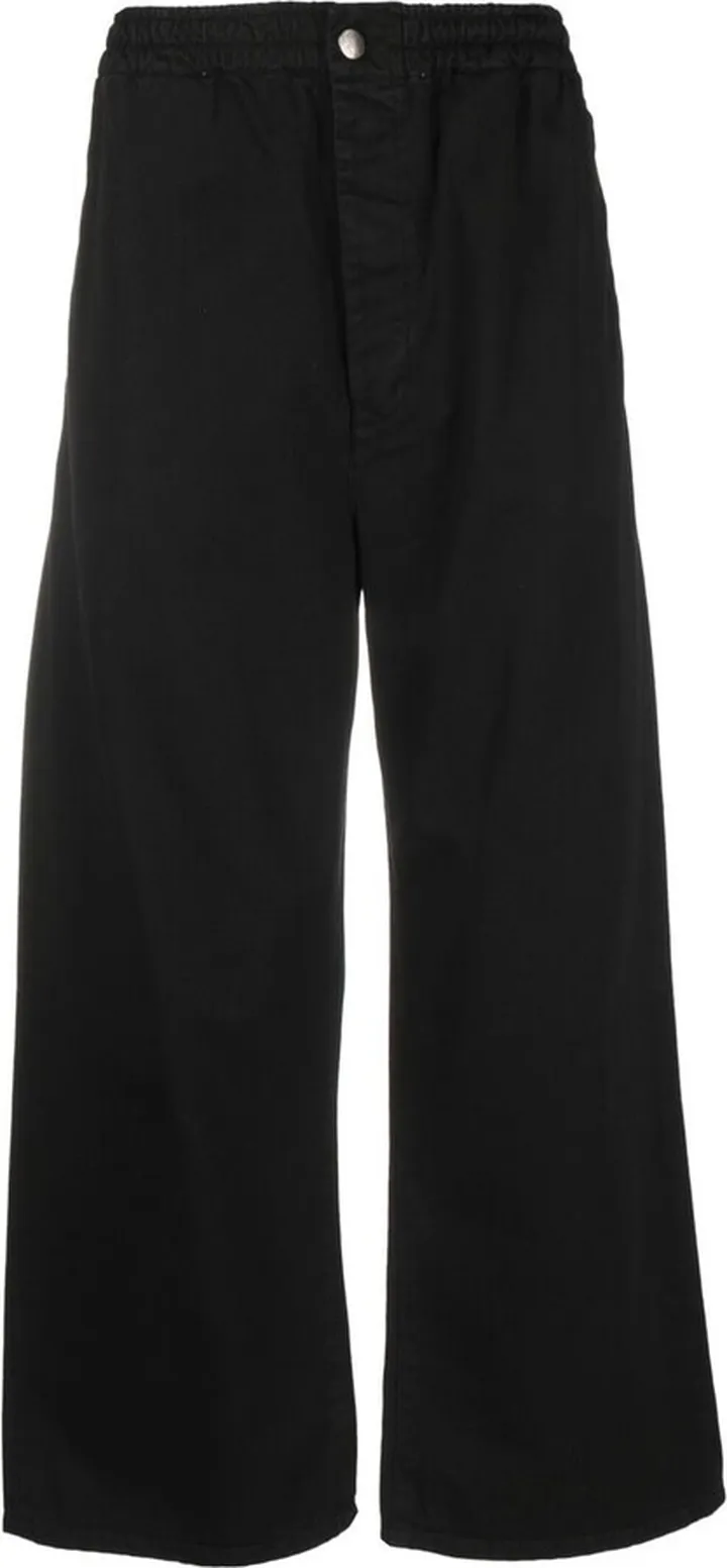 Kobe elasticated waistband wide-leg jeans