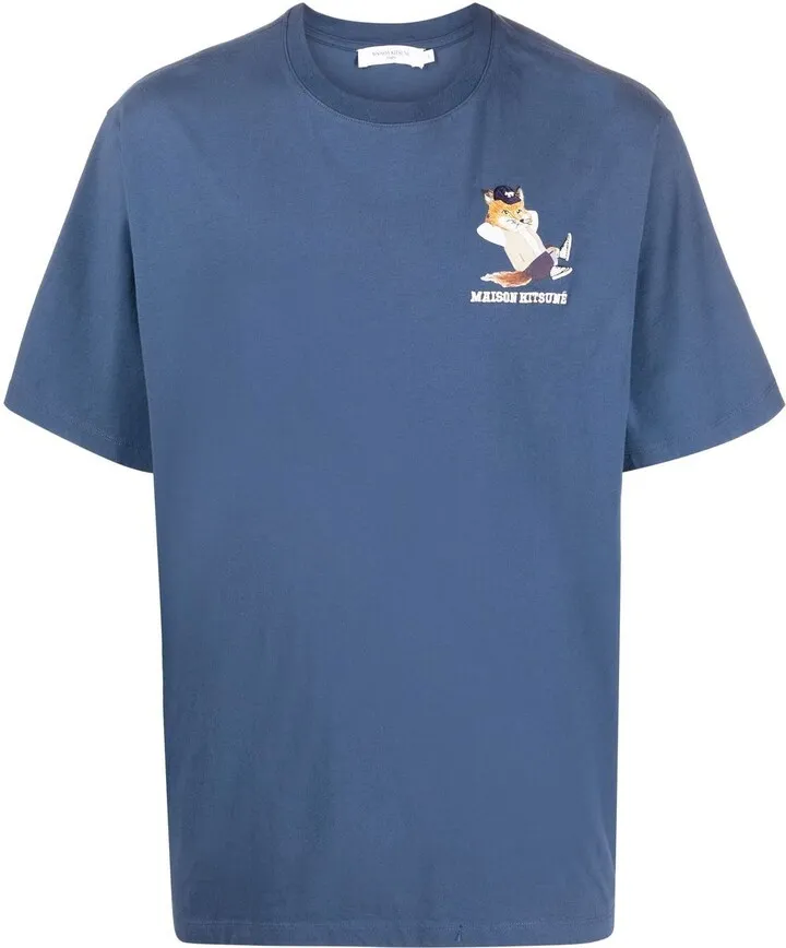 chest logo-print detail T-shirt