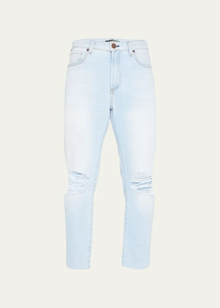 Men's Distressed Crop Jeans