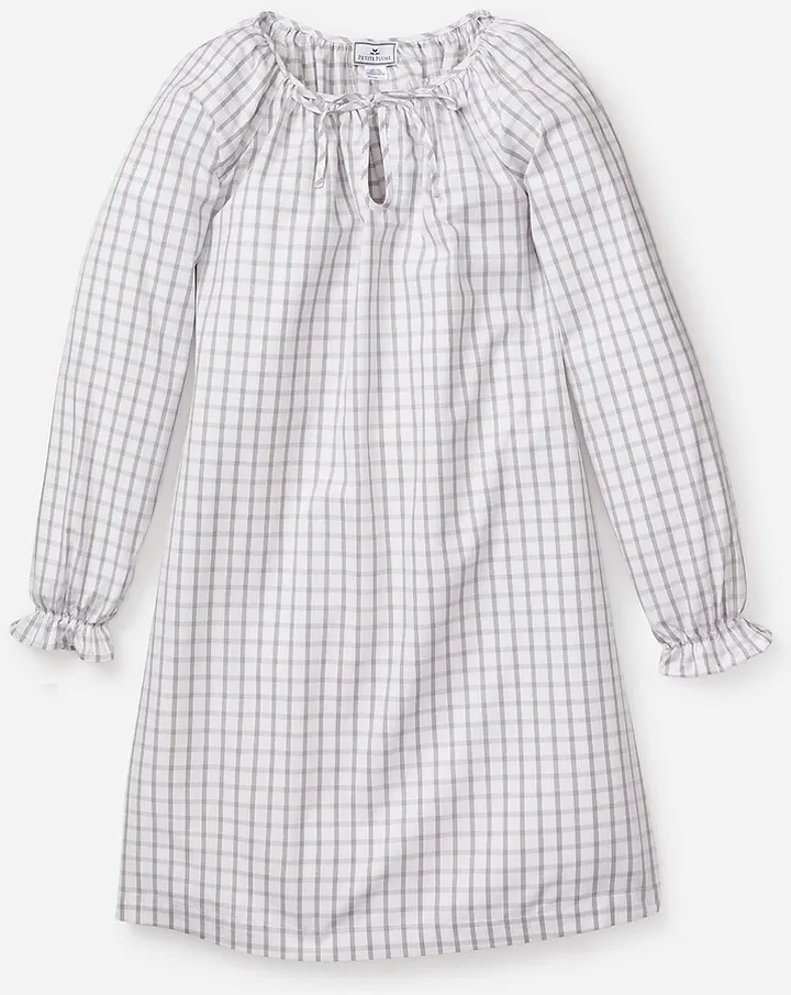 Petite Plume™ women's Delphine nightgown in Regent Tattersall