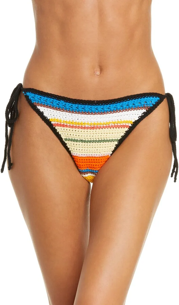 Stripe Crochet Bikini Bottoms