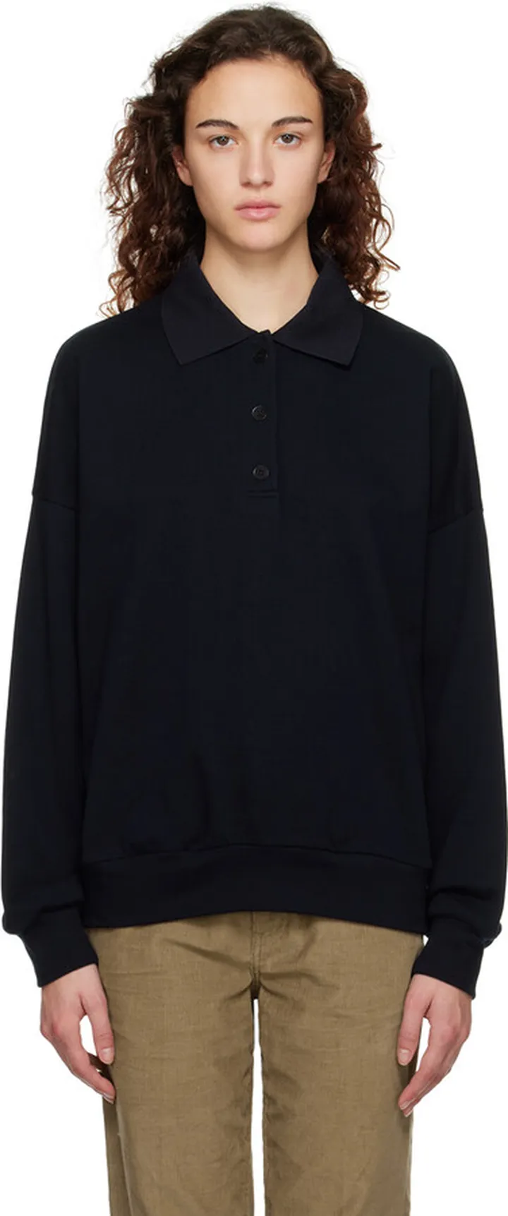 The Row Navy Corzas Polo