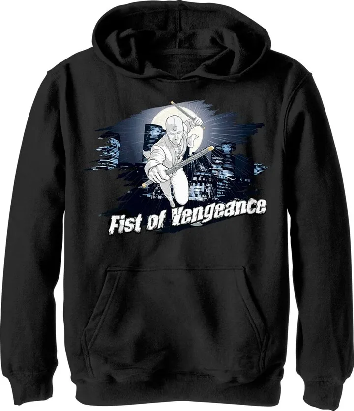 Boy's Marvel: Moon Knight Mr. Knight Fist of Vengeance Pull Over Hoodie - Black - Small