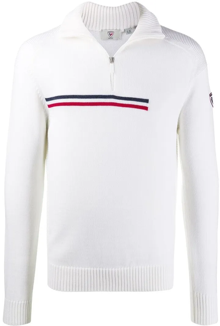 Contrasting Stripe Half-Zip Jumper