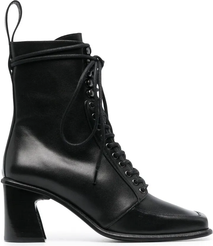 Lace-Up Leather Boots