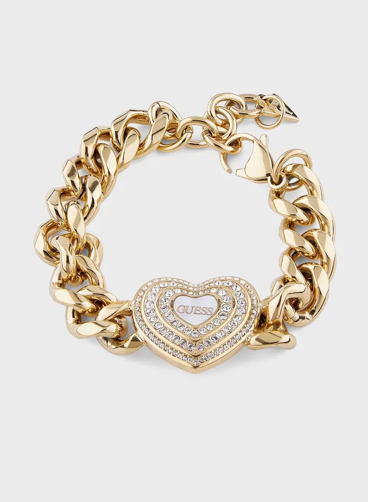 Big Hollow Heart Bracelet