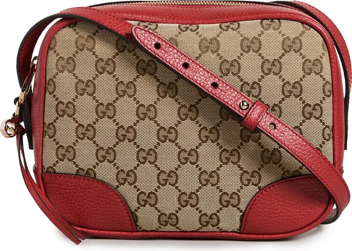 What Goes Around Comes Around Gucci Red Canvas Bree Crossbody Bag