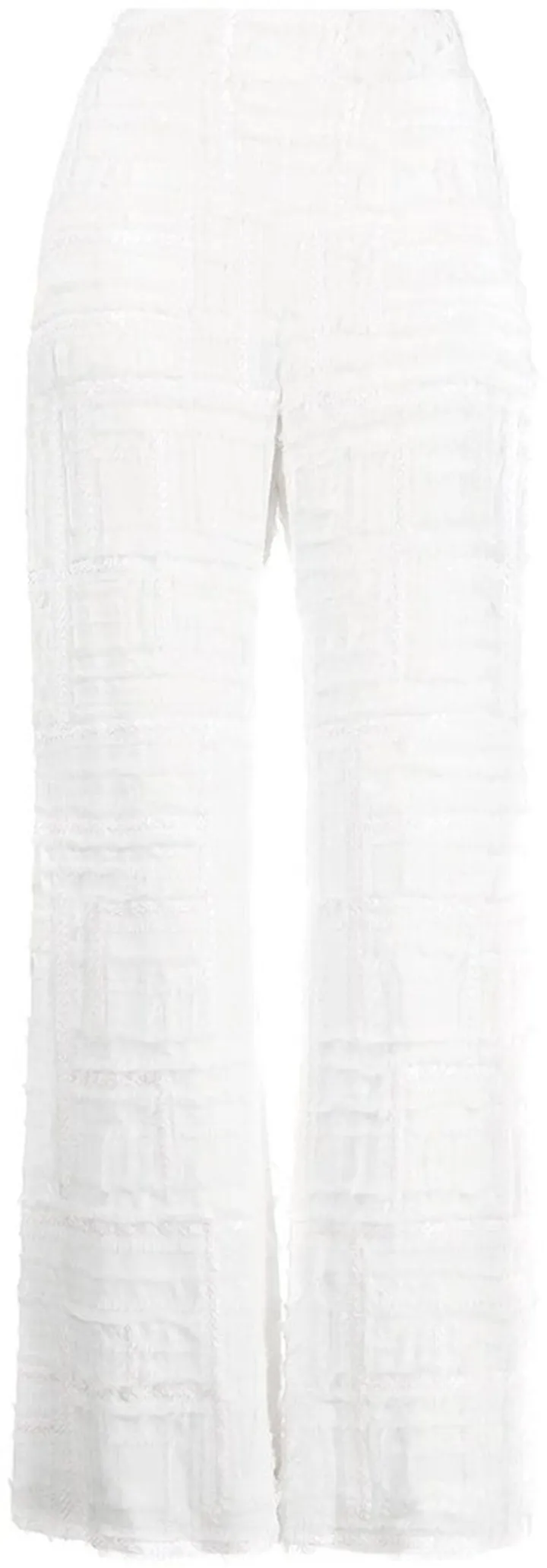 Matelassé Straight-Leg Trousers