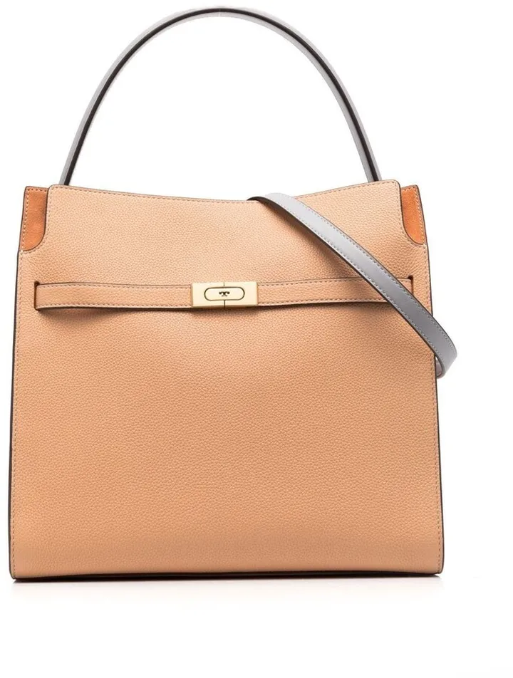 Logo-Plaque Leather Tote Bag