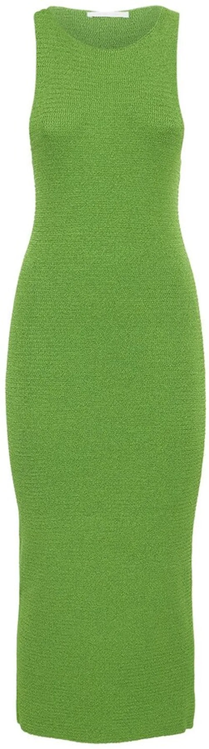 Ribbon knitted midi dress
