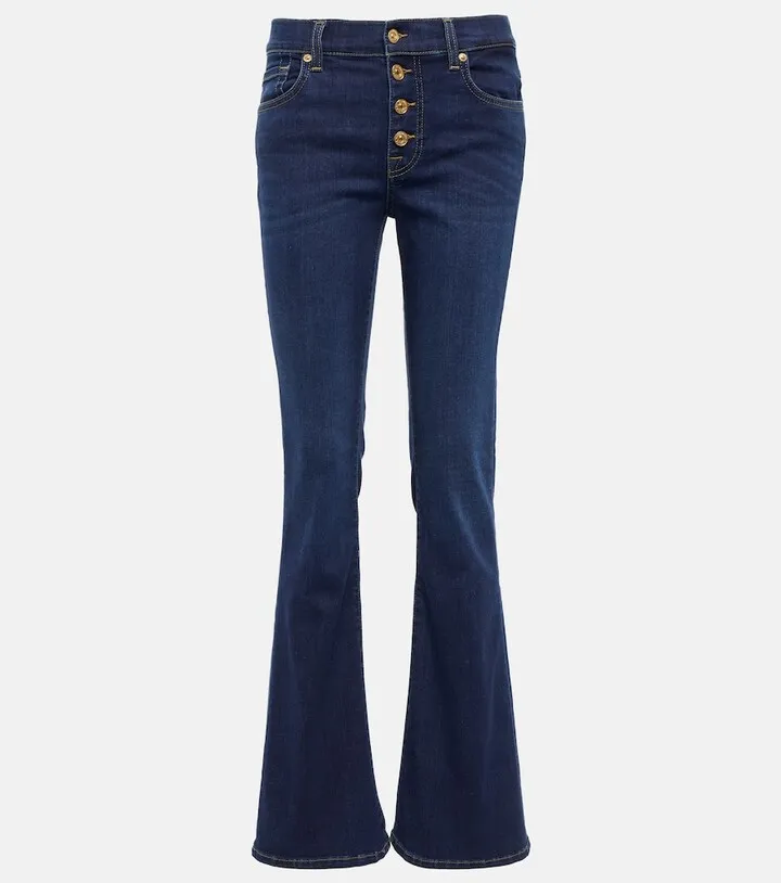 Low-rise bootcut jeans