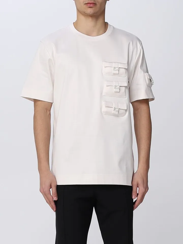 Fendi cotton T-shirt with FF pockets