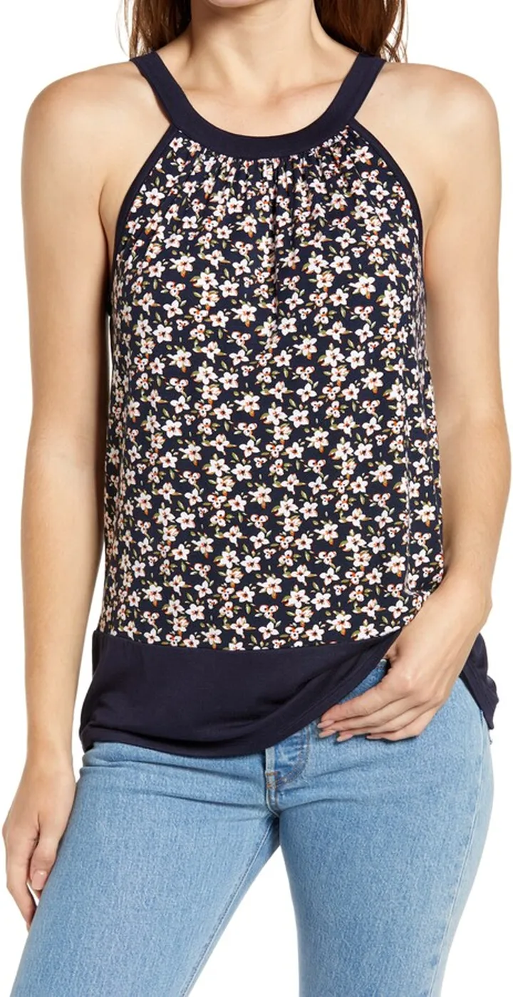 Floral Jersey Halter Top