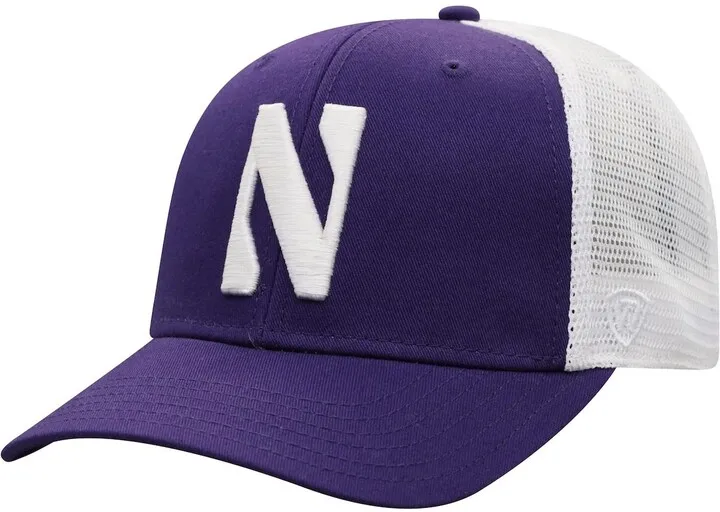 Men's Top of the World Purple and White Northwestern Wildcats Trucker Snapback Hat