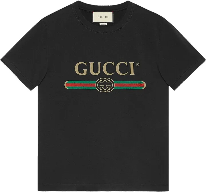 logo print faded-effect T-shirt