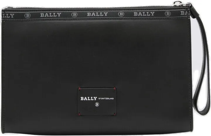 Bally Logo Patch Zipped Pouch