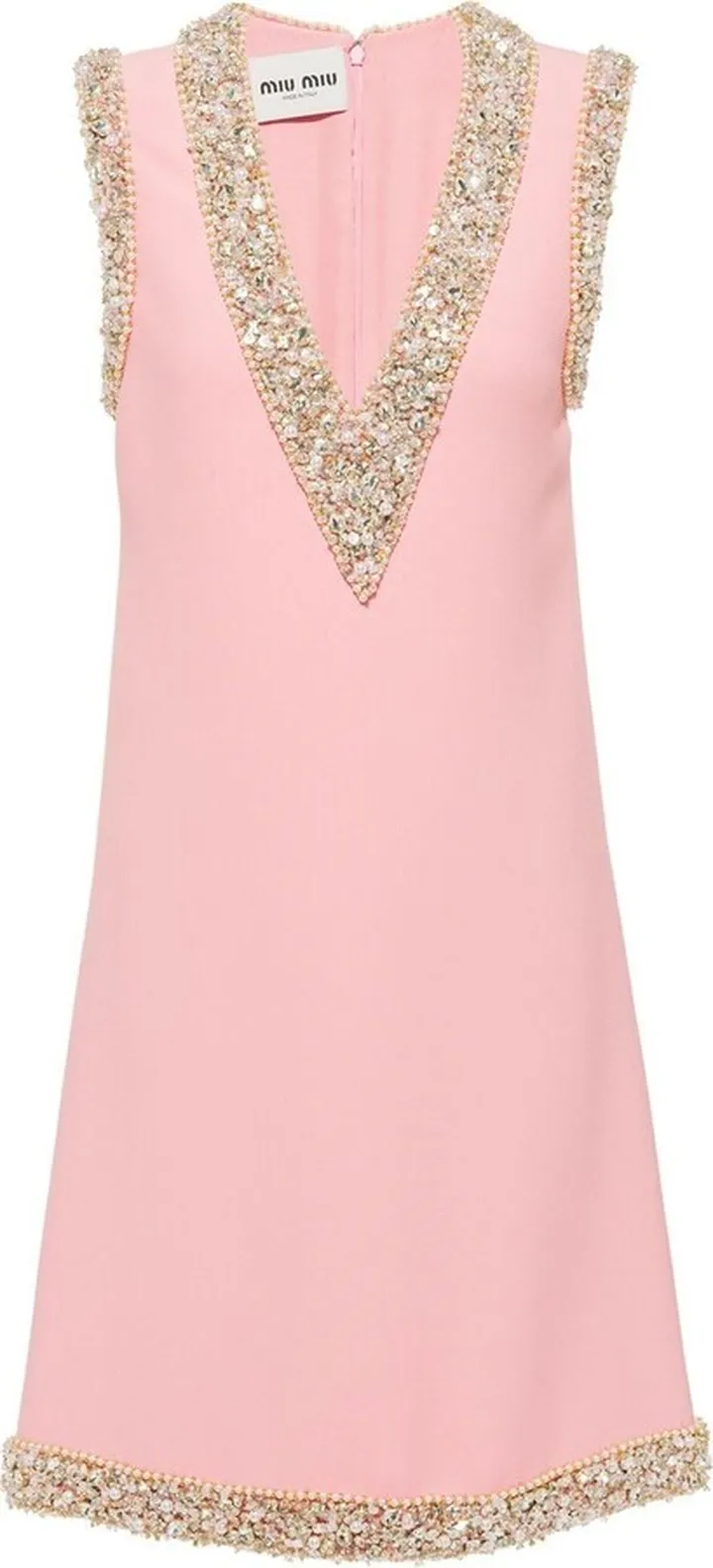 Embellished Cady Mini Dress