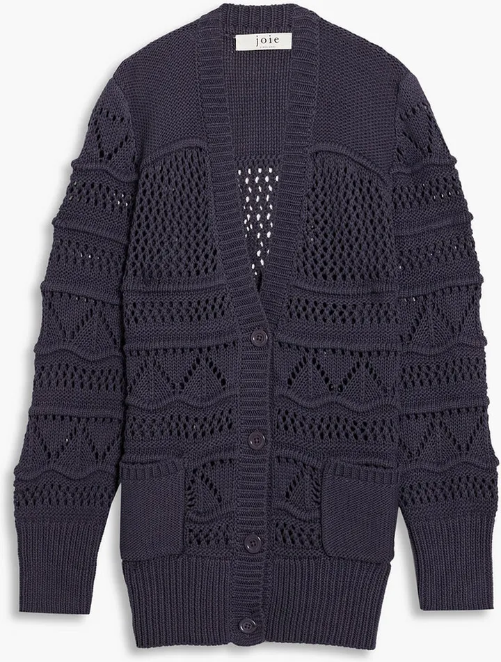Harbin open-knit cotton-blend cardigan