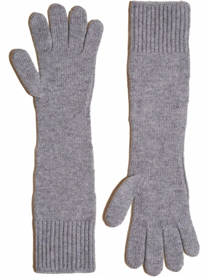 Ribbed Long Gloves