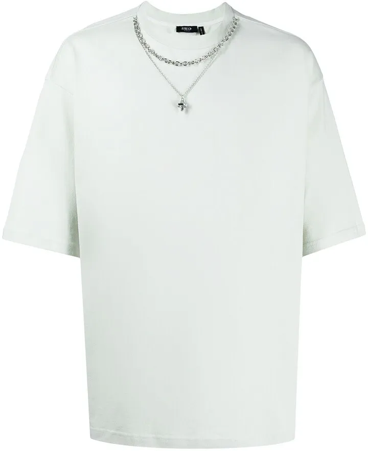 chain-link detail T-shirt