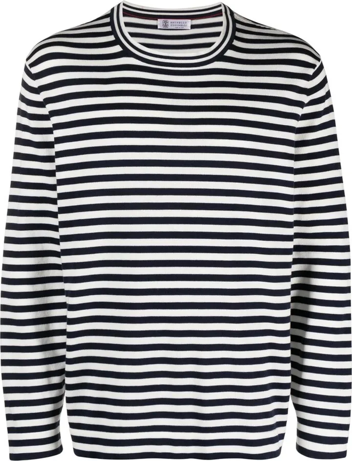 striped long-sleeved T-shirt