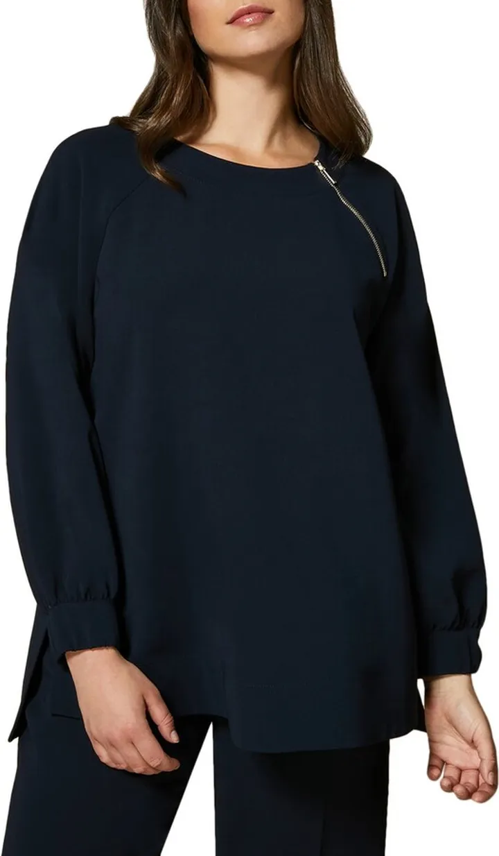 Long Sleeve Zip Detail Tunic