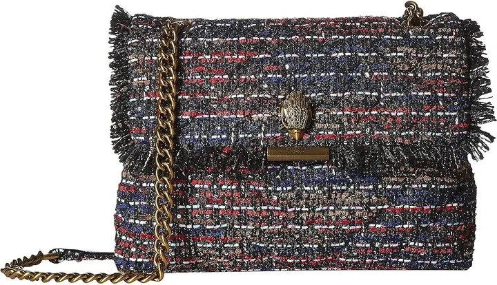 Kurt Geiger London Tweed Large Kensington Shoulder Bag (Red) Handbags