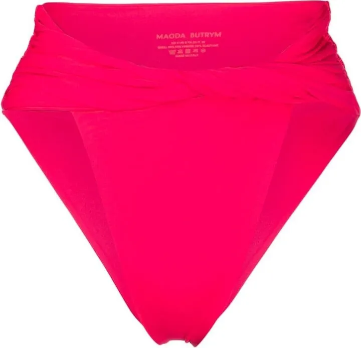 Twisted high-waisted bikini bottoms