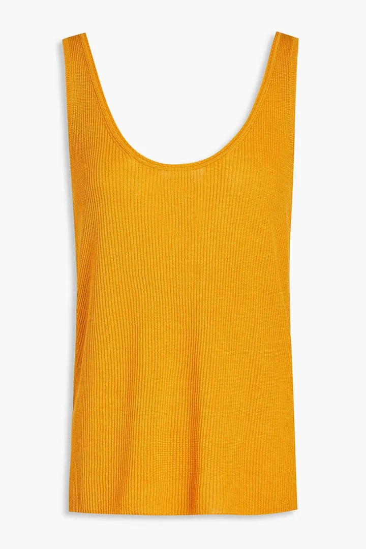 Ribbed cotton-jersey tank