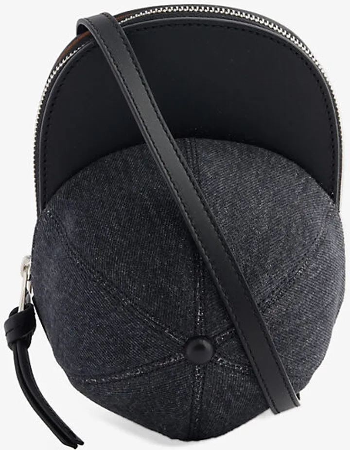 Denim Grey Cap Leather and Denim Cross-body bag