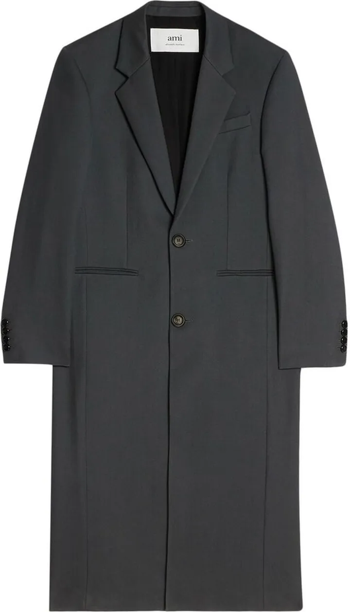 Single-Breasted Wool Coat
