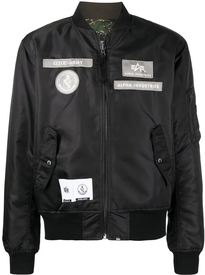 Patch-Detail Bomber Jacket