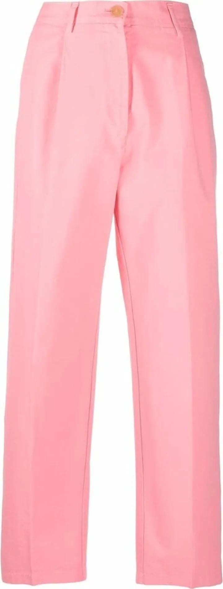 Straight-Leg Paperbag Trousers