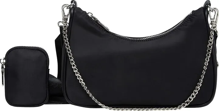 Steve Madden Vital Multiti Pouch Crossbody (Black) Cross Body Handbags