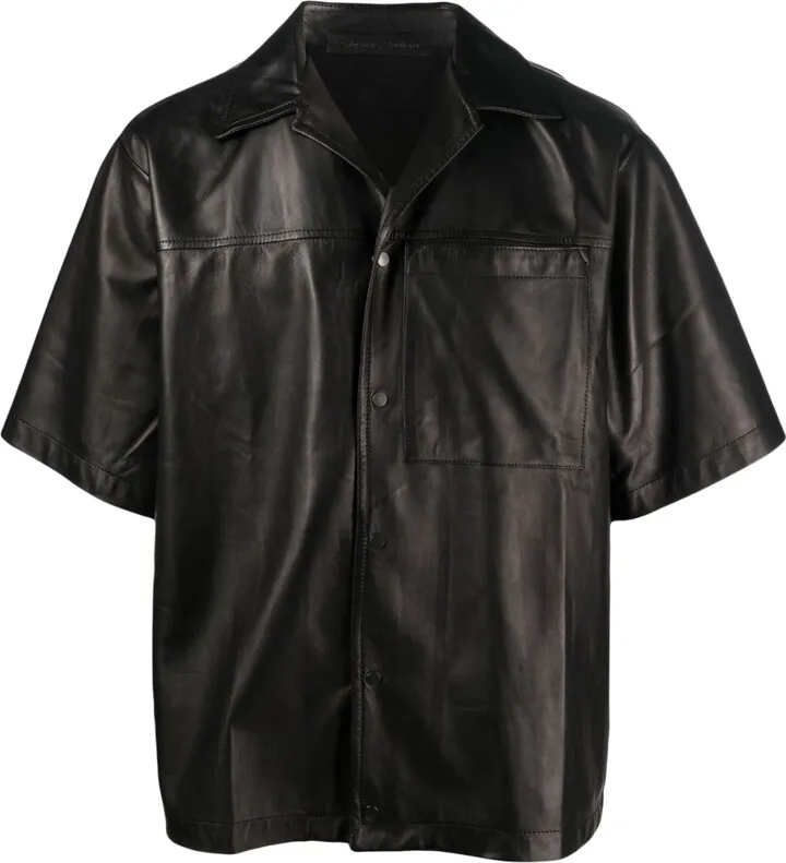 Leather Shirt Jacket