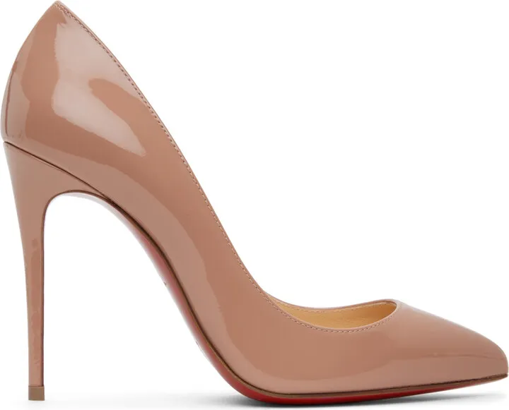Christian Louboutin Beige Pigalle Follies 100 Heels