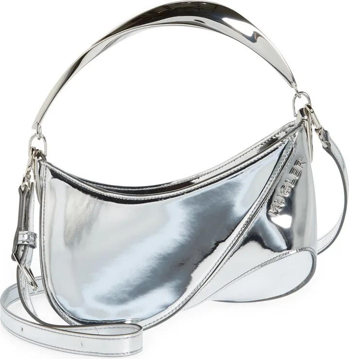Spiral Mirror Finish Shoulder Bag