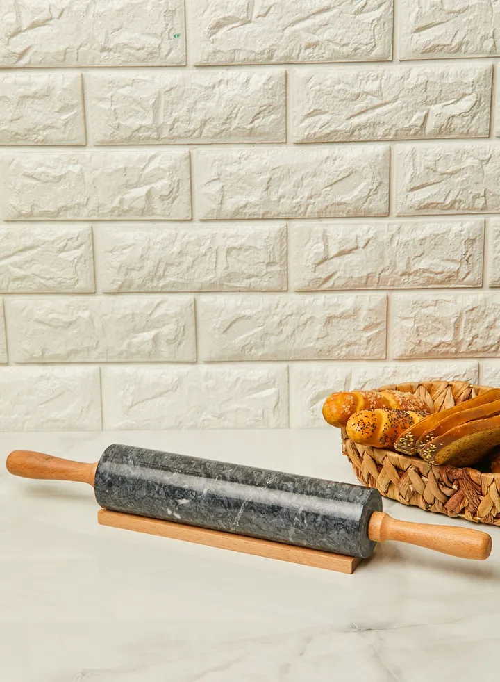 Black Marble Rolling Pin