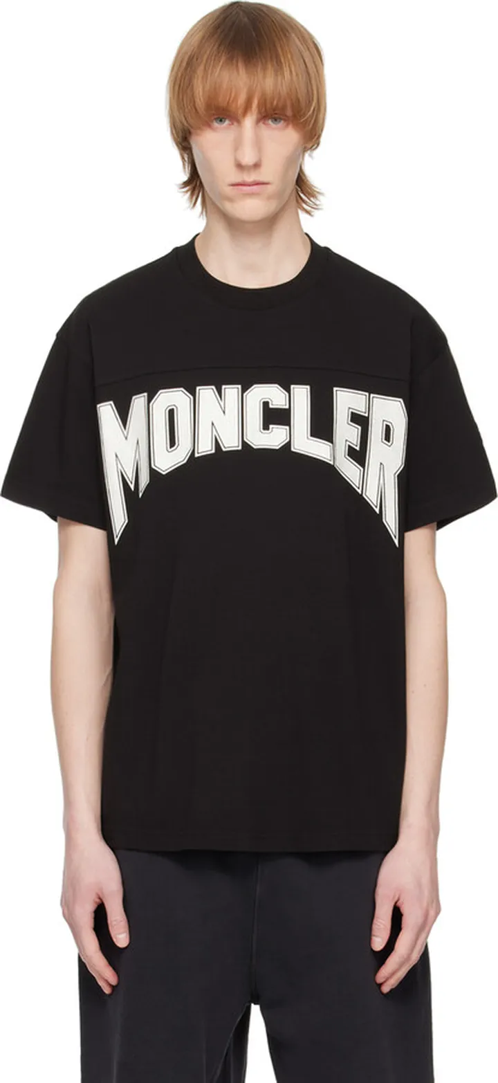 Moncler Black Printed T-Shirt