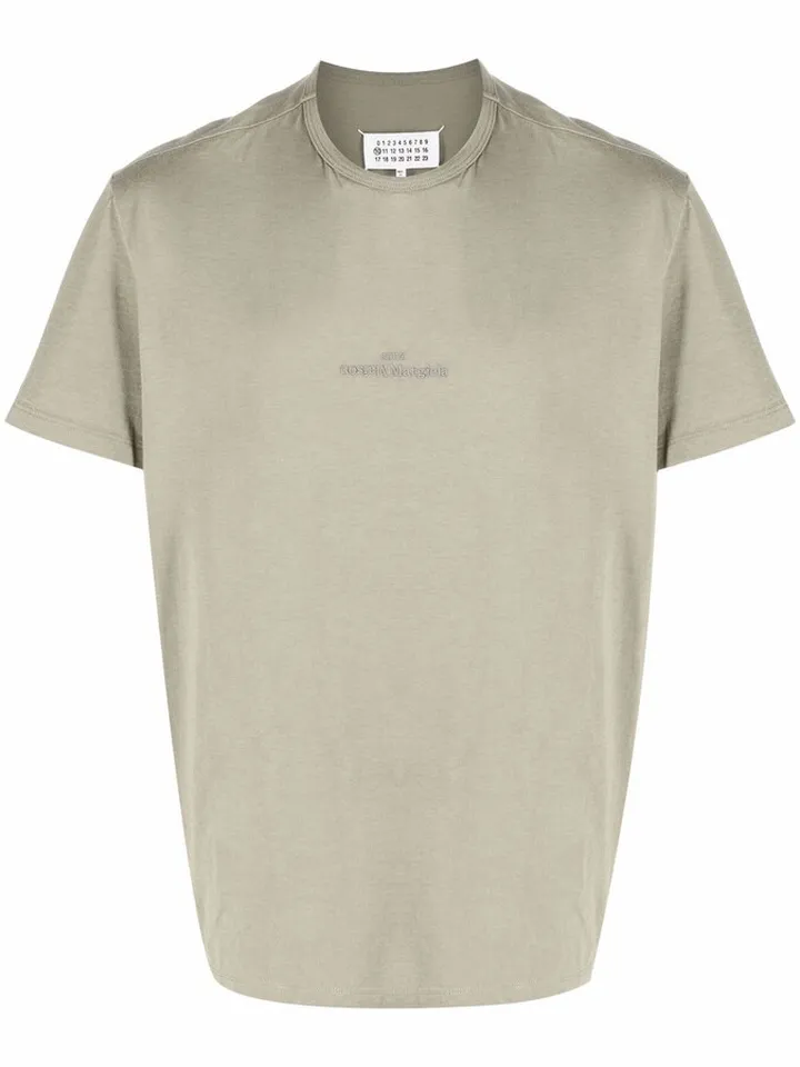 embroidered-logo crewneck T-shirt