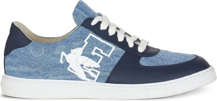 Side Logo-Print Low-Top Sneakers