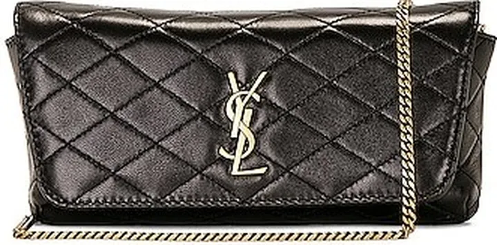 Saint Laurent Gaby Chain Phone Holder Bag in Black