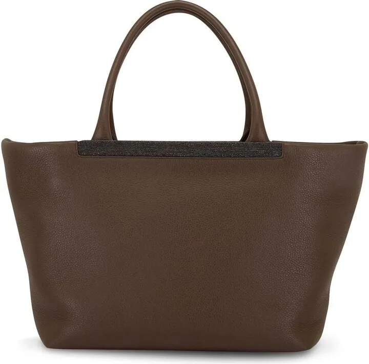 Embossed-Logo Detail Tote Bag