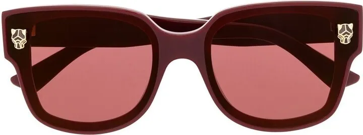 Square-Frame Tinted Sunglasses