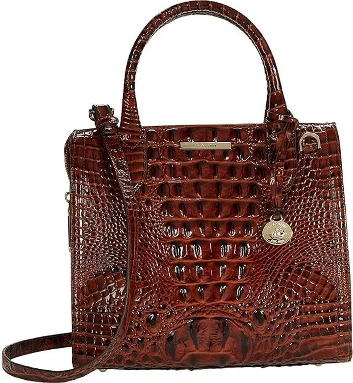 Brahmin Melbourne Small Caroline Crossbody (Pecan) Handbags